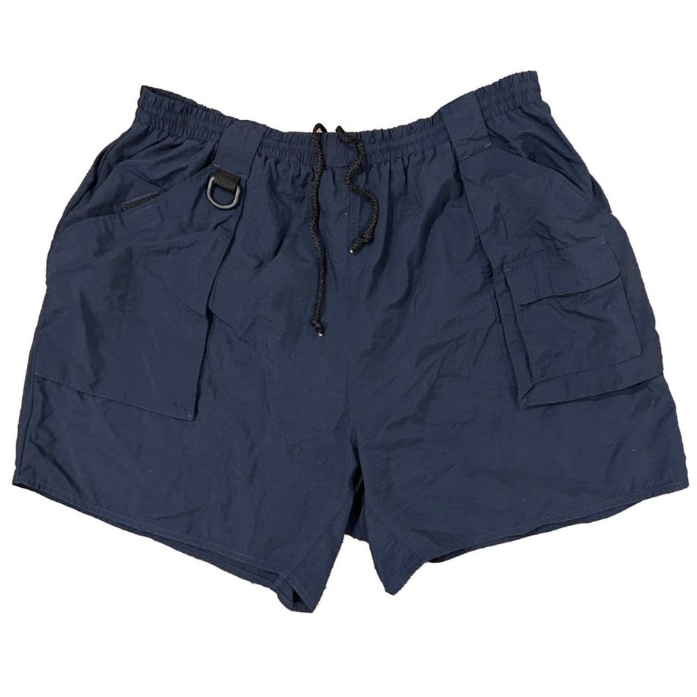 Vintage men's deep blue swim trunks/above-the-knee shorts by Rio Bravo